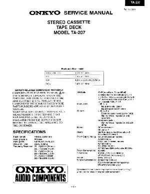 Сервисная инструкция Onkyo TA-207 ― Manual-Shop.ru