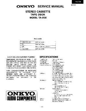 Сервисная инструкция Onkyo TA-2130 ― Manual-Shop.ru