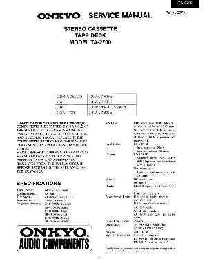 Service manual Onkyo TA-2700 ― Manual-Shop.ru