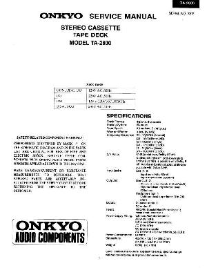 Service manual Onkyo TA-2800 ― Manual-Shop.ru