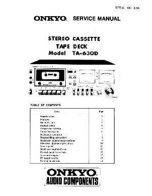 Service manual Onkyo TA-630D ― Manual-Shop.ru