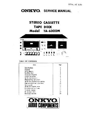 Сервисная инструкция Onkyo TA-630DM ― Manual-Shop.ru