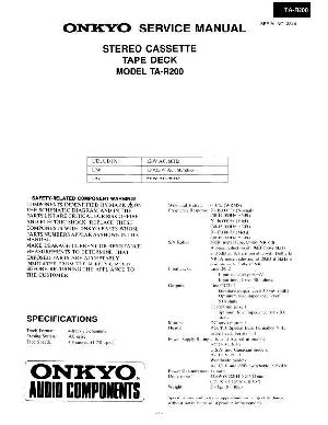 Сервисная инструкция Onkyo TA-R200 ― Manual-Shop.ru
