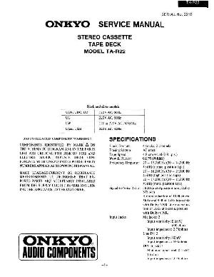 Сервисная инструкция Onkyo TA-R22 ― Manual-Shop.ru