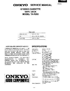 Сервисная инструкция Onkyo TA-R260 ― Manual-Shop.ru