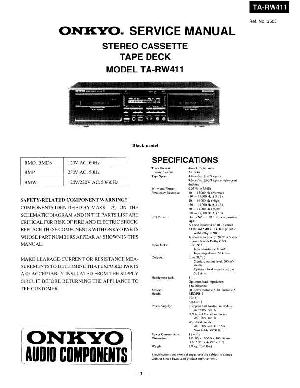 Сервисная инструкция Onkyo TA-RW411 ― Manual-Shop.ru
