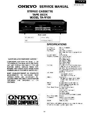 Service manual Onkyo TA-W100 ― Manual-Shop.ru