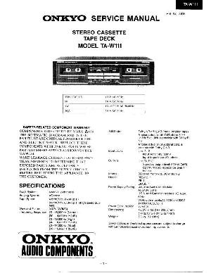 Service manual Onkyo TA-W111 ― Manual-Shop.ru