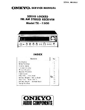 Сервисная инструкция Onkyo TX-1500 ― Manual-Shop.ru