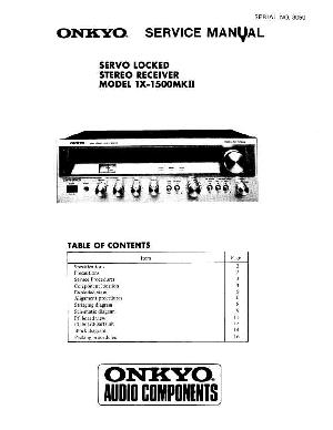 Сервисная инструкция Onkyo TX-1500MK2 ― Manual-Shop.ru