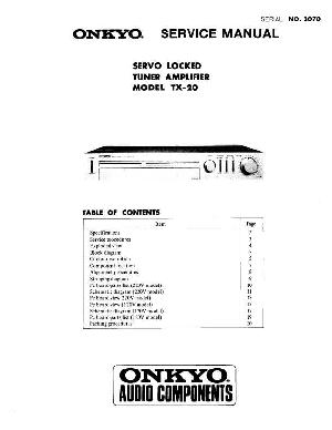 Сервисная инструкция Onkyo TX-20 ― Manual-Shop.ru