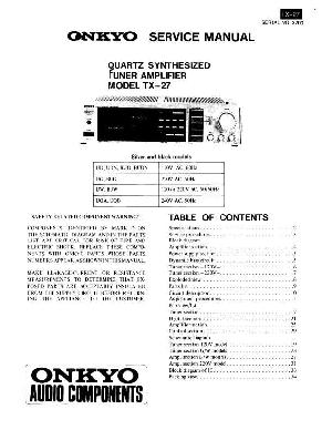 Сервисная инструкция Onkyo TX-27 ― Manual-Shop.ru