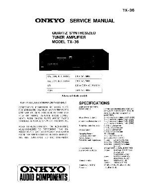 Сервисная инструкция Onkyo TX-36 ― Manual-Shop.ru