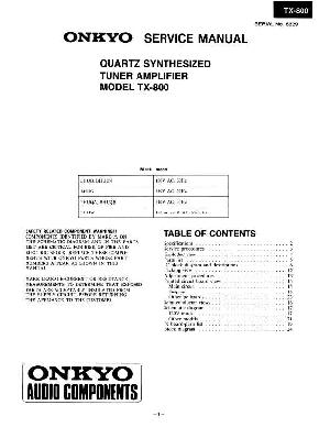 Сервисная инструкция Onkyo TX-800 ― Manual-Shop.ru