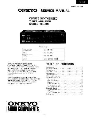Сервисная инструкция Onkyo TX-810 ― Manual-Shop.ru