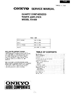 Сервисная инструкция Onkyo TX-820 ― Manual-Shop.ru