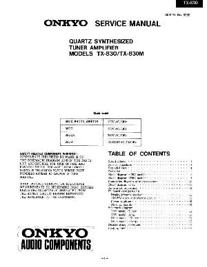 Сервисная инструкция Onkyo TX-830, TX-830M ― Manual-Shop.ru