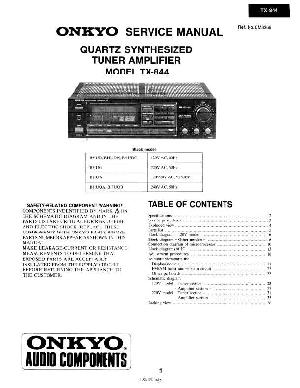 Сервисная инструкция Onkyo TX-844 ― Manual-Shop.ru