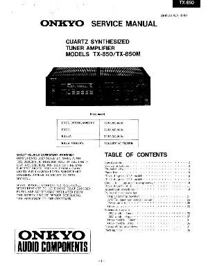 Сервисная инструкция Onkyo TX-850, TX-850M ― Manual-Shop.ru