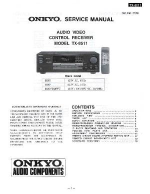Сервисная инструкция Onkyo TX-8511 ― Manual-Shop.ru