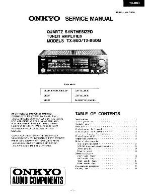 Сервисная инструкция Onkyo TX-860, TX-860M ― Manual-Shop.ru