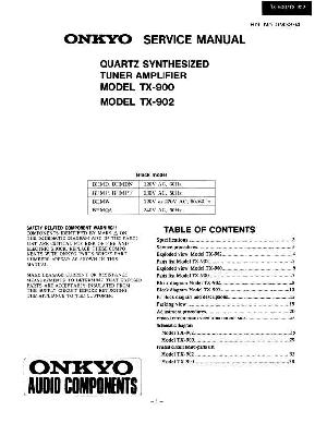 Сервисная инструкция Onkyo TX-900, TX-902 ― Manual-Shop.ru