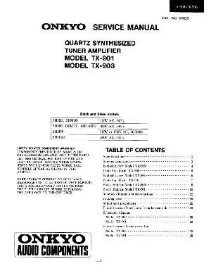 Сервисная инструкция Onkyo TX-901, TX-903 ― Manual-Shop.ru