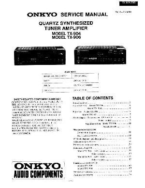 Сервисная инструкция Onkyo TX-904, TX-906 ― Manual-Shop.ru