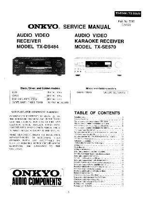 Сервисная инструкция Onkyo TX-DS484, TX-SE570 ― Manual-Shop.ru