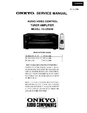 Сервисная инструкция Onkyo TX-DS939 ― Manual-Shop.ru