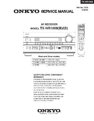 Сервисная инструкция Onkyo TX-NR1008 ― Manual-Shop.ru