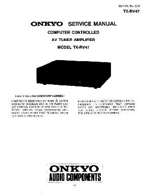 Сервисная инструкция Onkyo TX-RV47 ― Manual-Shop.ru