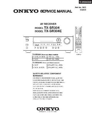 Сервисная инструкция Onkyo TX-SR304, TX-SR304E ― Manual-Shop.ru