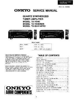 Сервисная инструкция Onkyo TX-SV414PRO, TX-V940RDS ― Manual-Shop.ru