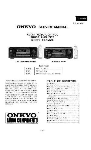 Сервисная инструкция Onkyo TX-SV636 ― Manual-Shop.ru