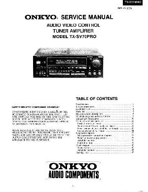 Сервисная инструкция Onkyo TX-SV70PRO ― Manual-Shop.ru