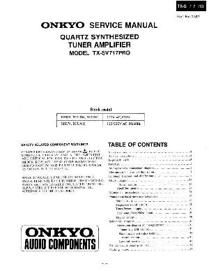 Сервисная инструкция Onkyo TX-SV717PRO ― Manual-Shop.ru