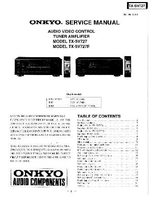 Сервисная инструкция Onkyo TX-SV727 ― Manual-Shop.ru