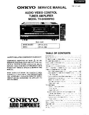 Сервисная инструкция Onkyo TX-SV909PRO ― Manual-Shop.ru