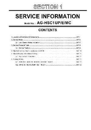 Сервисная инструкция Panasonic AG-HSC1E, MC, UP ― Manual-Shop.ru