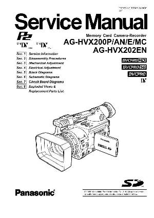 Сервисная инструкция Panasonic AG-HVX200P, AG-HVX202EN ― Manual-Shop.ru