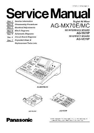 Сервисная инструкция Panasonic AG-MX70E ― Manual-Shop.ru