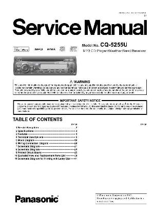 Сервисная инструкция Panasonic CQ-5255U (2012) ― Manual-Shop.ru