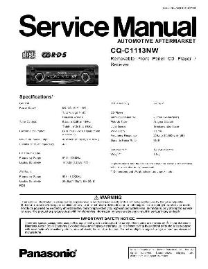 Service manual Panasonic CQ-C1113NW ― Manual-Shop.ru