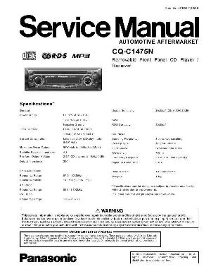 Service manual Panasonic CQ-C1475N ― Manual-Shop.ru