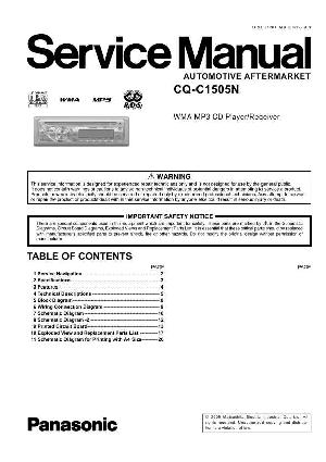Сервисная инструкция Panasonic CQ-C1505N ― Manual-Shop.ru
