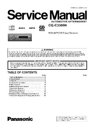 Сервисная инструкция Panasonic CQ-C3305N ― Manual-Shop.ru