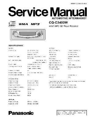 Service manual Panasonic CQ-C3403W ― Manual-Shop.ru