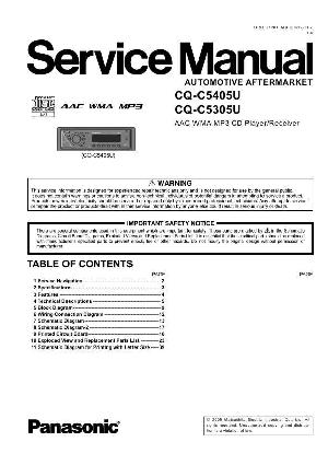 Сервисная инструкция Panasonic CQ-C5305U, CQ-C5405U ― Manual-Shop.ru