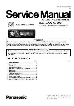 Service manual Panasonic CQ-C700U ― Manual-Shop.ru